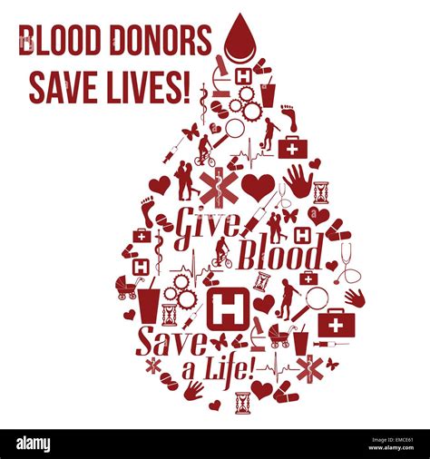 Give Blood Save A Life Concept Poster Stock Vector Image Art Alamy