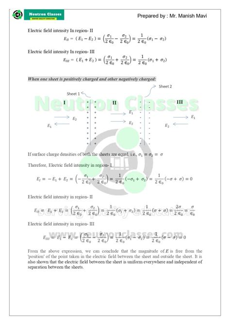 Applications Of Gausss Theorem Chapter Electric Charges And Fields