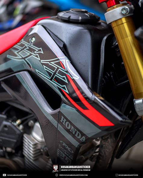 Decal Stiker Honda Crf L Hitam Merah Nusakambangan Sticker