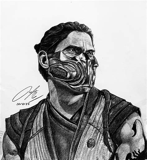 Mk1 ‘Scorpion’ 🦂, Pencil Drawing by Me : r/MortalKombat