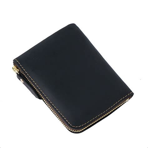 Leather Small Mens Wallet Zipper Billfold Front Pocket Wallet Card Wal Iwalletsmen