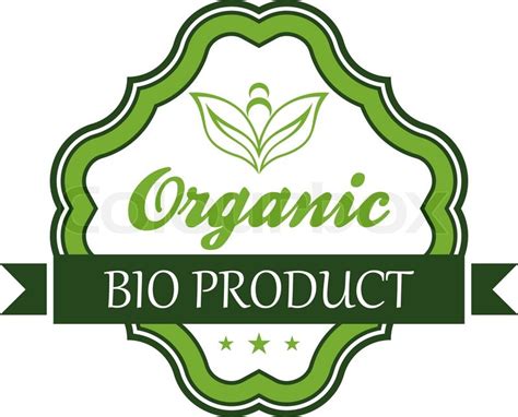 Bio Bio Produkt Emblem oder Etikett | Stock-Vektor | Colourbox