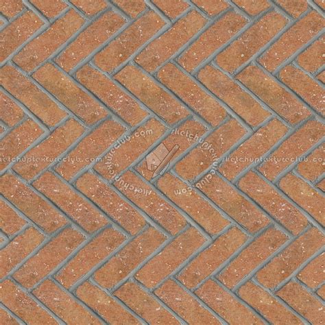 Cotto Paving Herringbone Outdoor Texture Seamless 06744