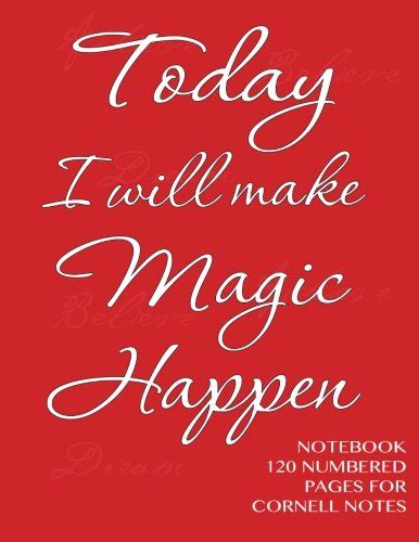 Amazon Co Jp Today I Will Make Magic Happen Notebook 120 Numbered