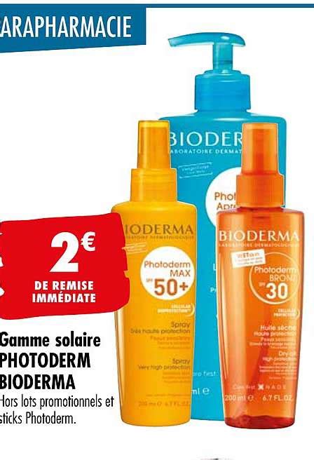 Promo Gamme Solaire Photoderm Bioderma Chez Carrefour