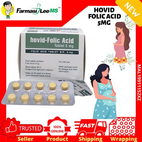 Hovid Folic Acid Tablet 5mg 100 Tablets Exp 082025 Lazada