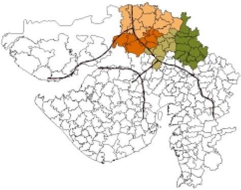 Map Showing North Gujarat and Narmada Main Canal Map Showing North ...