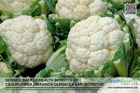 Science Backed Health Benefits Of Cauliflower Brassica Oleracea Var Botrytis