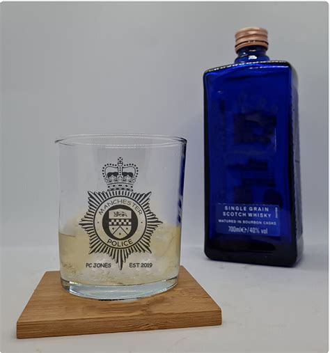 Personalised Police Force Retirement / New Recruit Glass Gift Set for