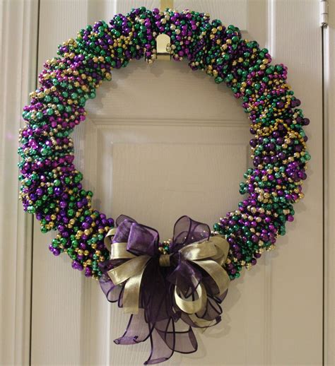 Sew In Love Mardi Gras Bead Wreath Tutorial