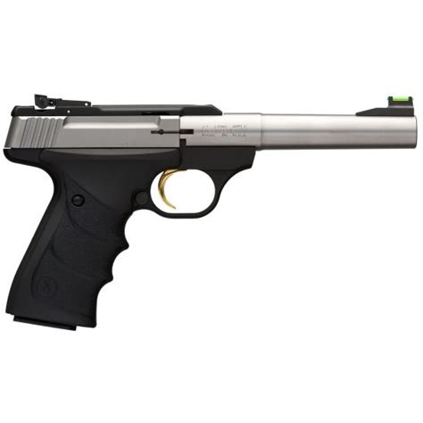 Browning Buck Mark Stainless Camper Urx 22 Lr Single 10 Round Blowback Pistol Black 051442490