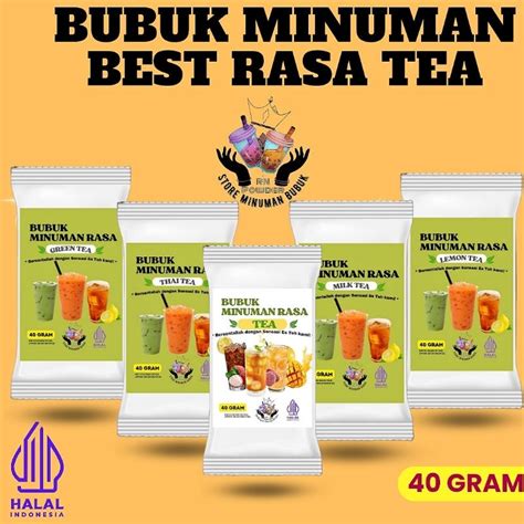 Jual BUBUK MINUMAN TEH 40 GR SERBUK MINUMAN KEKINIAN PREMIUM MINUMAN