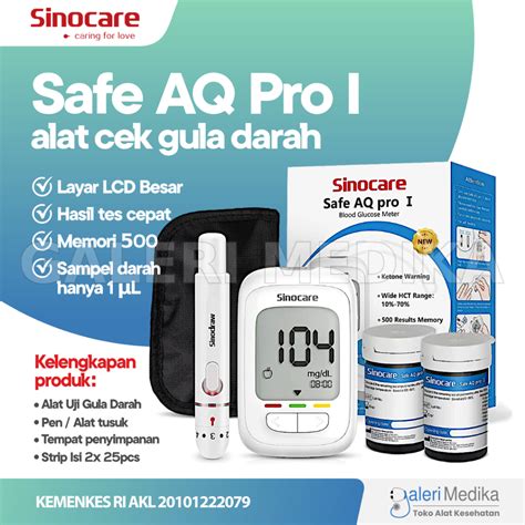 Jual Alat Cek Gula Darah Sinocare Safe Aq Pro I Strip Sinocare Safe