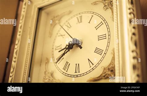 Old Fashioned Wall Clock With Roman Numerals Stock Videos Footage