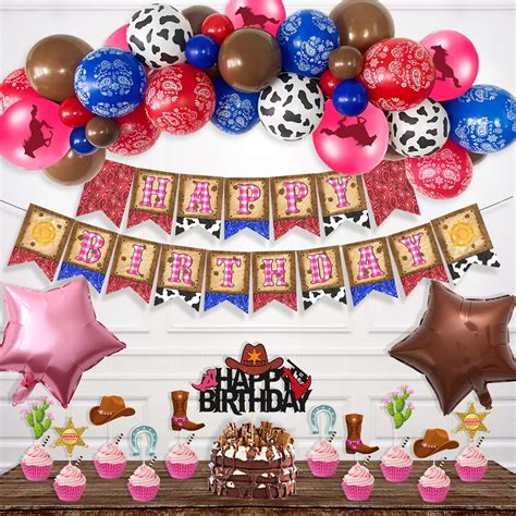 Buy Cowgirl Birthday Party Decorations Hombae Western Theme Birthday