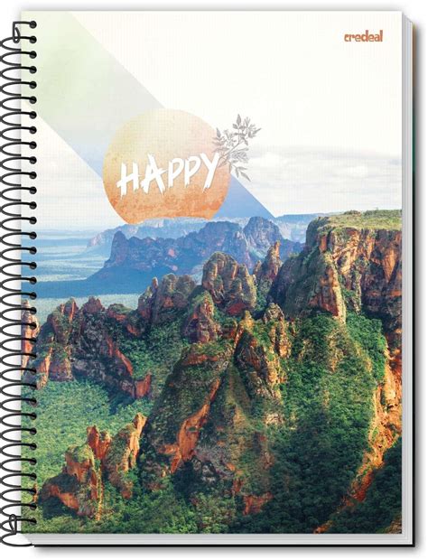 Caderno espiral Happy 48 folhas Credeal unidades cód 202715 Hong