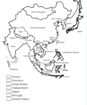 Imperialism Asia Map Diagram Quizlet