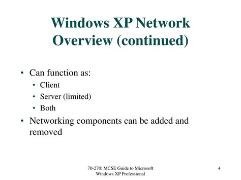 Ppt Mcse Guide To Microsoft Windows Xp Professional Chapter