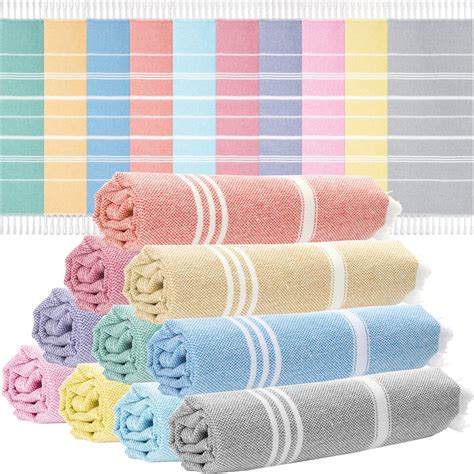 20 Pack Turkish Beach Towels, Cotton Turkish Bath Towels Beach Towels ...