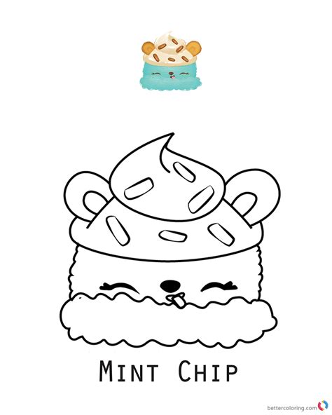 Minty Chip Num Noms Coloring Pages Series 1 - Free Printable Coloring Pages