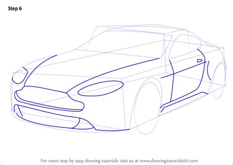 Learn How To Draw Aston Martin V12 Vantage Sports Cars Step By Step