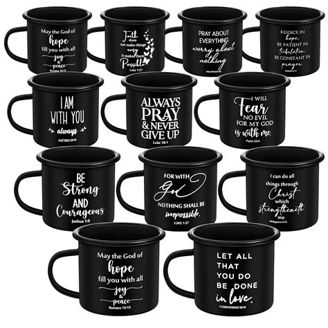 Amazon.com: Mifoci Christian Enamel Mugs with Handle Christian