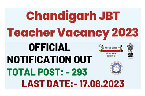 Chandigarh Jbt Recruitment Apply Now Indian Govt Job Alert