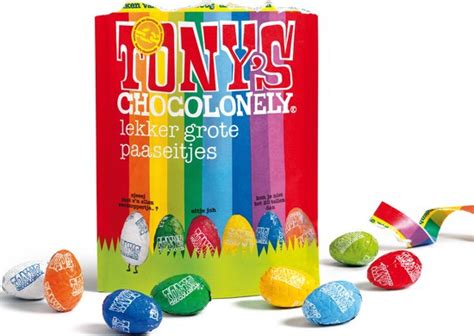 Tony S Chocolonely Mix Chocolade Paaseitjes Mix Uitdeelzak Pasen