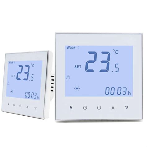 Smart Day Programmable Thermostat Underfloor Heating Systems Touch Screen