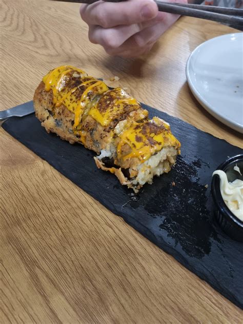 Deep fried sushi with a metric load of cheese : r/SushiAbomination