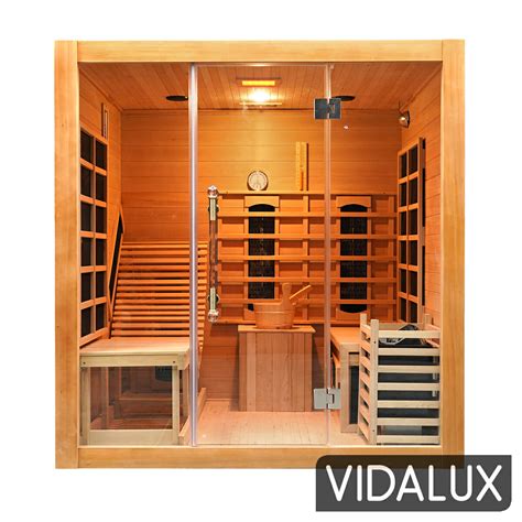 2 3 Person Relax Hybrid Bench Sauna With Traditional FAR Infrared