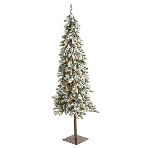 6 ft. Flocked Pre-Lit Alpine Christmas Tree | Kirklands Home