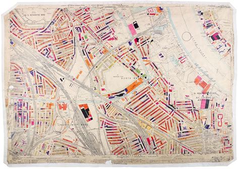 Intricately Color-Coded Maps Marking Bomb Damage from the London Blitz | Map, London blitz ...