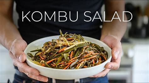 Super Crunchy Japanese Style Seaweed Kombu Salad Recipe Youtube