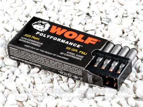 Wolf Wpa Polyformance 223 Remington Ammo For Sale 55 Grain Full Metal