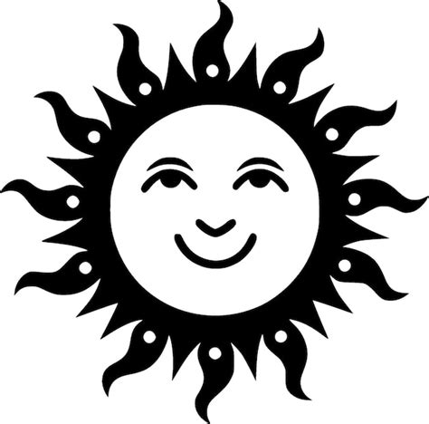 Premium Vector Sun Minimalist And Simple Silhouette Vector Illustration