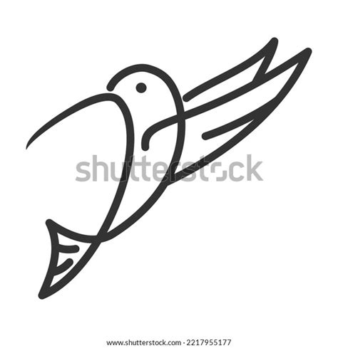 Hummingbird Bird Logo Icon Abstract Vector Stock Vector Royalty Free