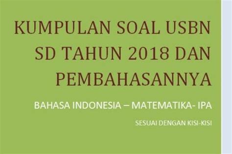 Latihan Soal Uasbn Sd Matematika Jual Buku Soal Dan Prediksi