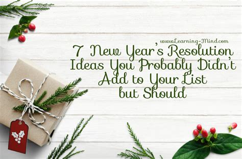 7 New Year’s Resolution Ideas You Probably Didn’t Add to Your List but ...