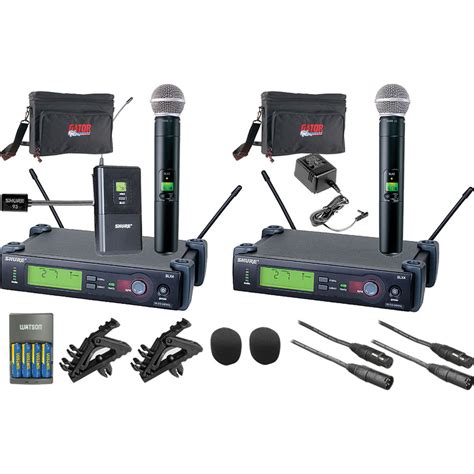 Shure Slx Series Dual Wireless Lavalier And Handheld Microphone