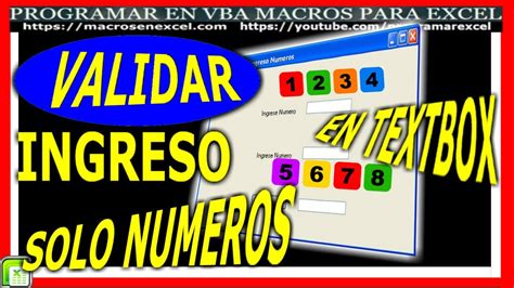 Como Ingresar Solo Numeros En Textbox Youtube