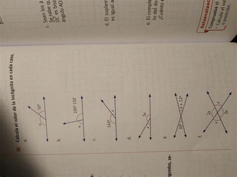 Calcula El Valor De La Incógnita En Cada Caso Ayúdeme Por Favor