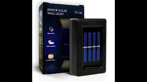 Arandela Sensor Solar Jardim Escadas Muros Prova D Gua Youtube