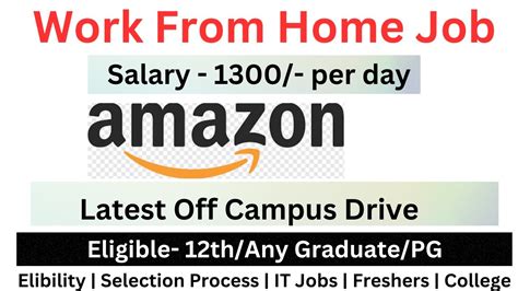 Amazon Jobs 2023 Online Work From Home Jobs Freshers Jobs 2022 2023 Batch Jobs