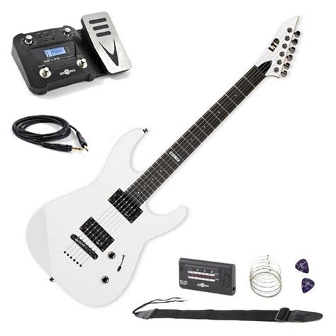 DISCESP LTD M 10 Electric Guitar Snow White With Multi FX Pedal Pack