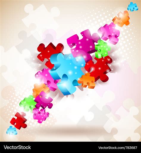 Abstract Puzzle Background Royalty Free Vector Image