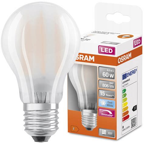 Żarówka Led E27 A60 6 5w 4000k Ściemnialna Osram 4058075434608 • Cena