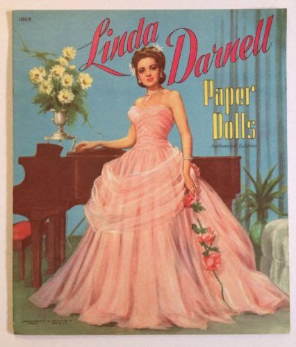 Linda Darnell Movie Star Saalfield Vintage Uncut Paper Doll Book