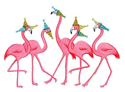 Flamingo Parade Greeting Card Am Lie Legault Pink Flamingo Birthday