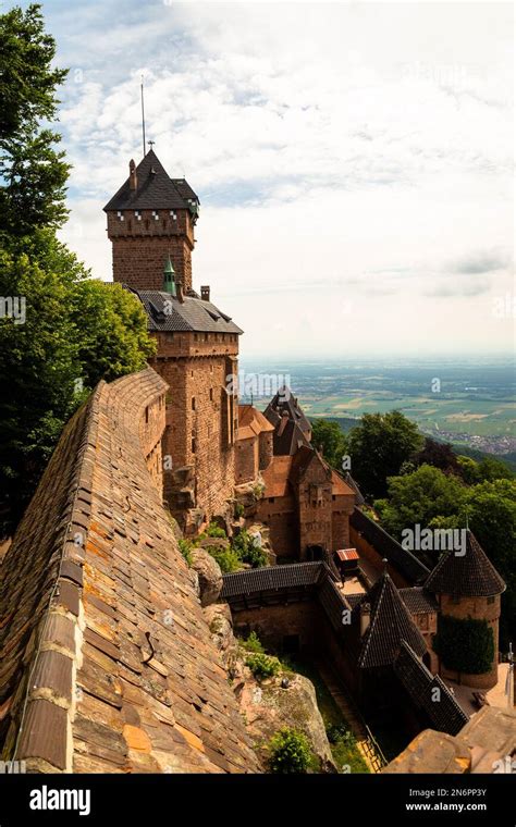 Exterior View And Detail Of The Magnificent Chateau Du Haut